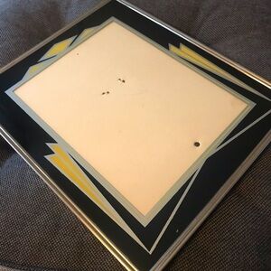 Reverse Painted Glass Art Deco Picture Frame